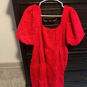 Chic Soul Vibrant Red Mini Dress